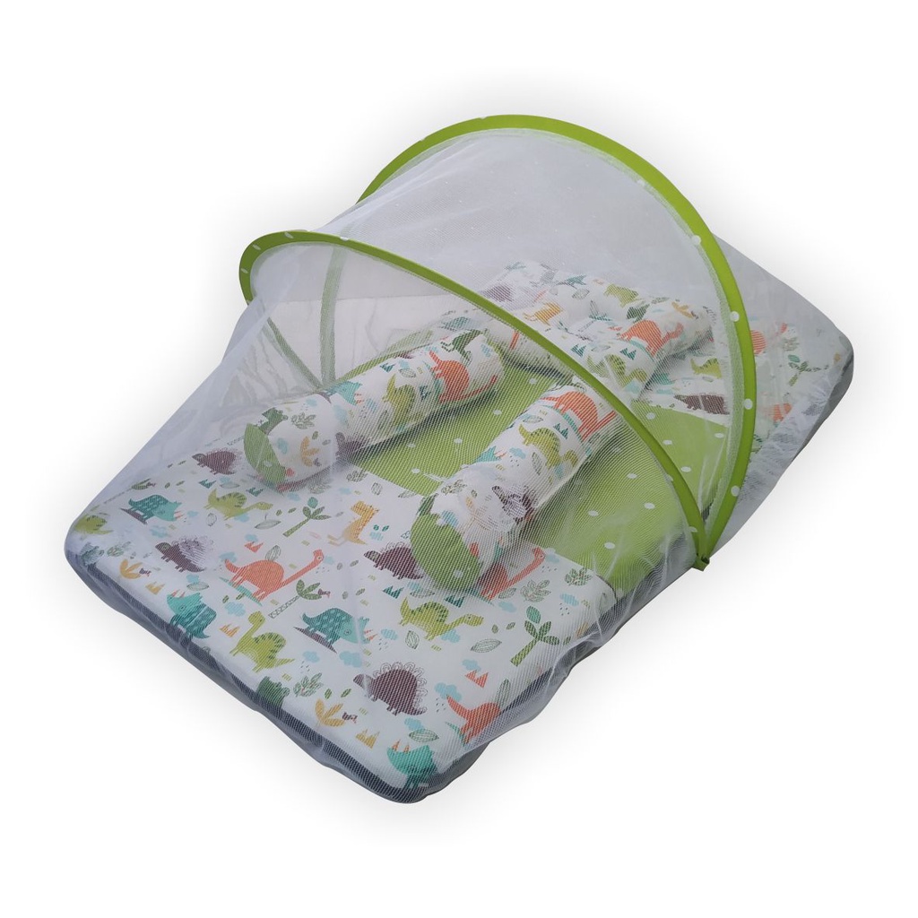 KASUR BAYI 1 SET KELAMBU PLUS BANTAL GULING