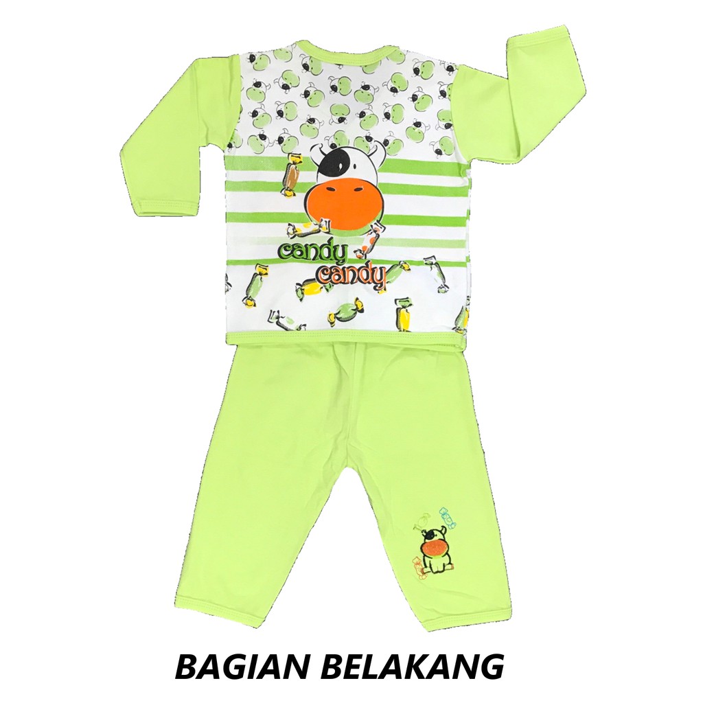 BAYIe - Setelan Baju bayi Lengan Panjang + Celana Panjang MOM'S GIFT umur 3 - 12 bulan