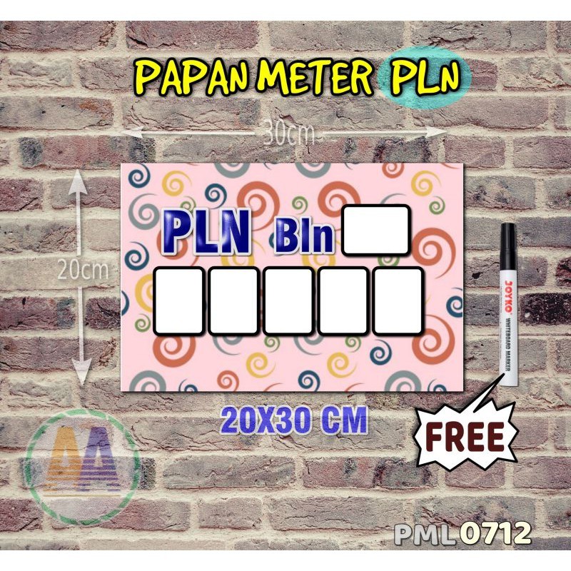 

Papan Meter Listrik PLN PAM motif Unik - Pastel 12 - Toko2A