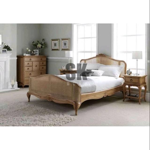 set tempat tidur rotan/tempat tidur minimalis
