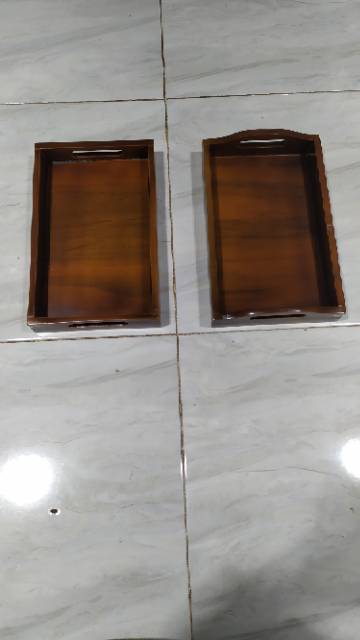 Baki Kayu / Nampan Kayu / Tray Kayu warna WALNUT 28 x 18 cm