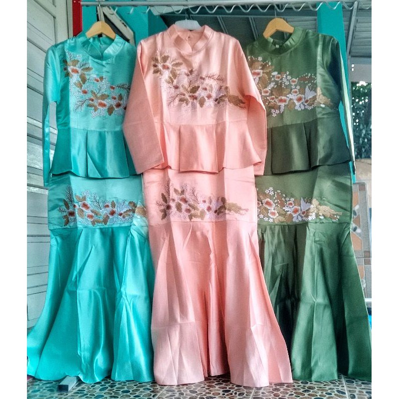 GAMIS DUYUNG MERMAID DRESS SATIN BRIDAL PREMIUM TERMURAH
