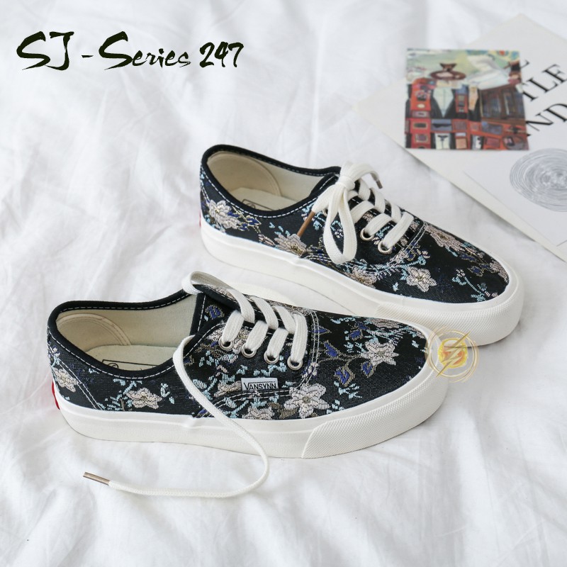 [OOS] Sepatu Sneakers Wanita Floral Rose Kualitas Import Premium - 247