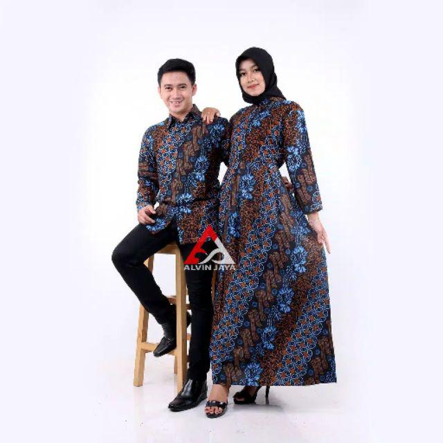 couple batik Asmara linggar srg 7 by Suryandhanu 4666784743886 Couple L - Fit to XL-Seno biru