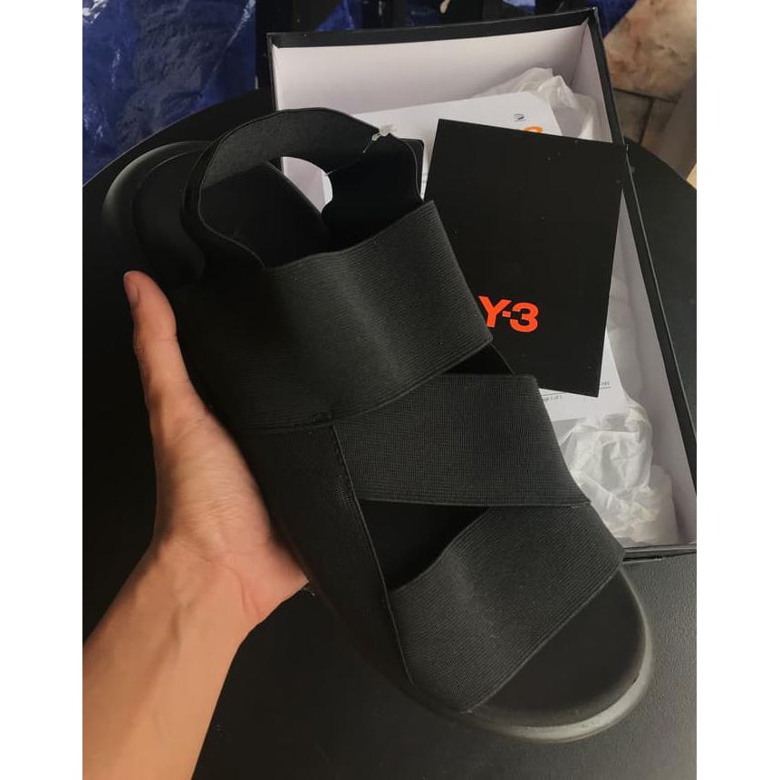 barang berkualitaspengiriman cepat]kualitas terbaik ADIDAS Sandal Y3 Qasa Yohji Yamamoto Black