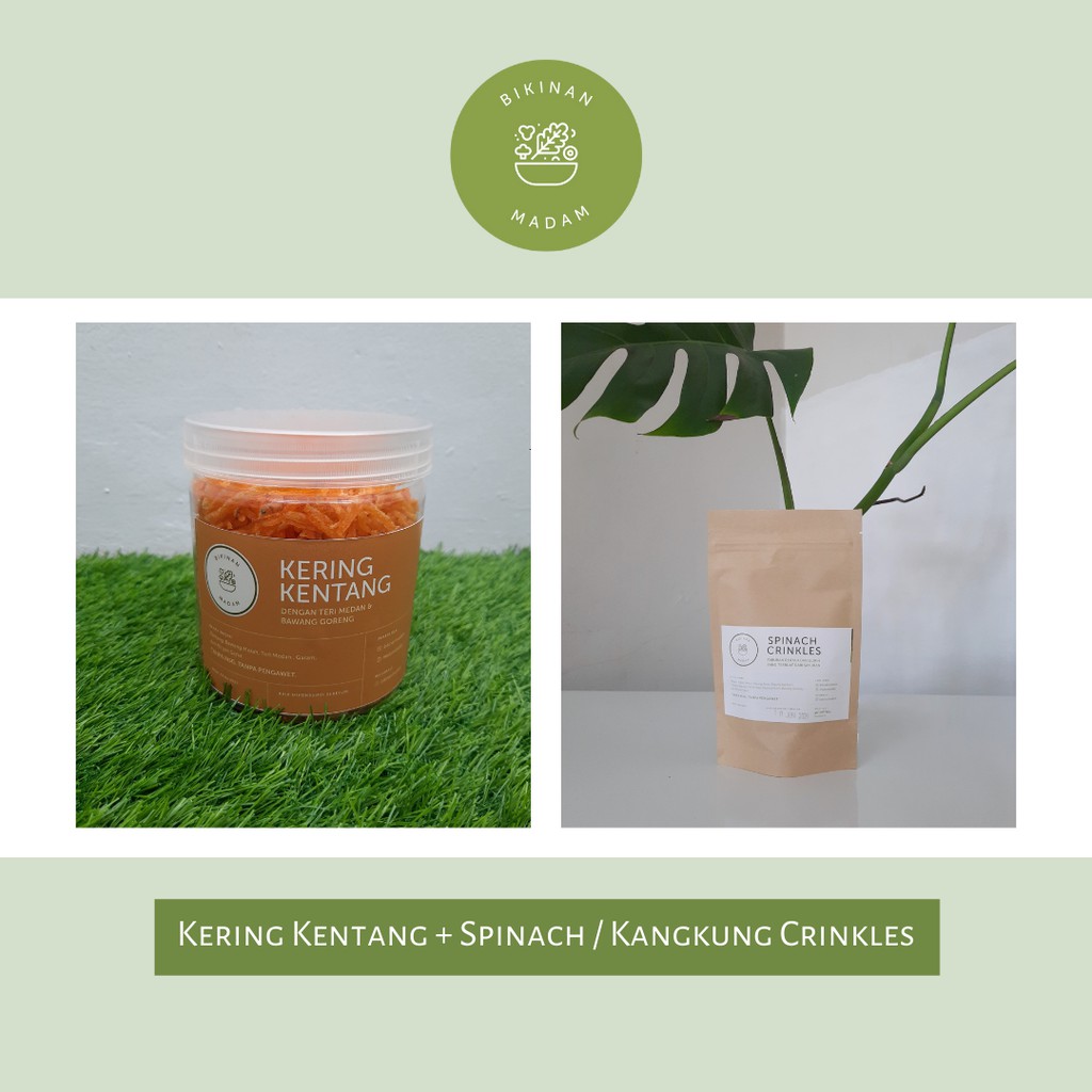 

Kering Kentang + Spinach / Kangkung Crinkles