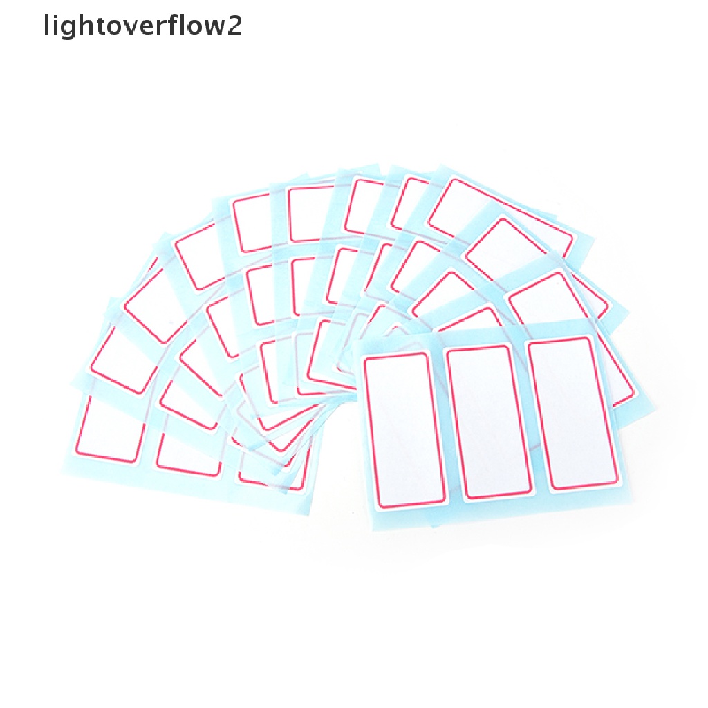 (lightoverflow2) 12 Lembar Stiker label Nama Kosong Bisa Ditulis