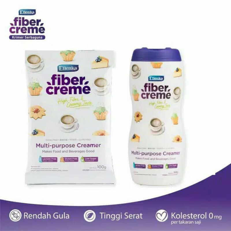 

ELLENKA FIBER CREAM / Fiber creme sachet 100gr / Fiber Creme Botol 168gr / Pengganti Santan Susu