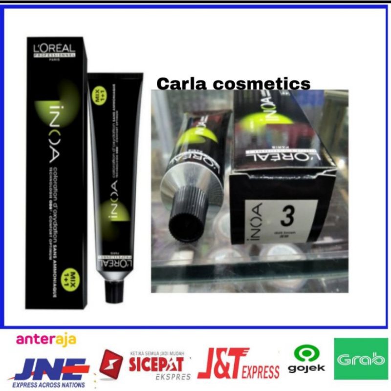 cat rambut Loreal inoa no 3 dark brown / pewarna rambut Loreal inoa 3 dark brown / cat rambut Loreal