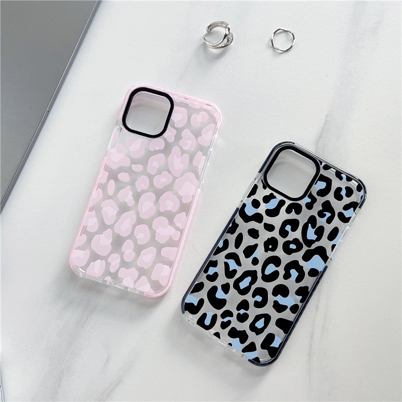 Soft Case Transparan Motif Leopard Untuk Iphone 6 6s 7 8 Plus X Xs Xsmax 11 12 Pro Max Xr 12mini