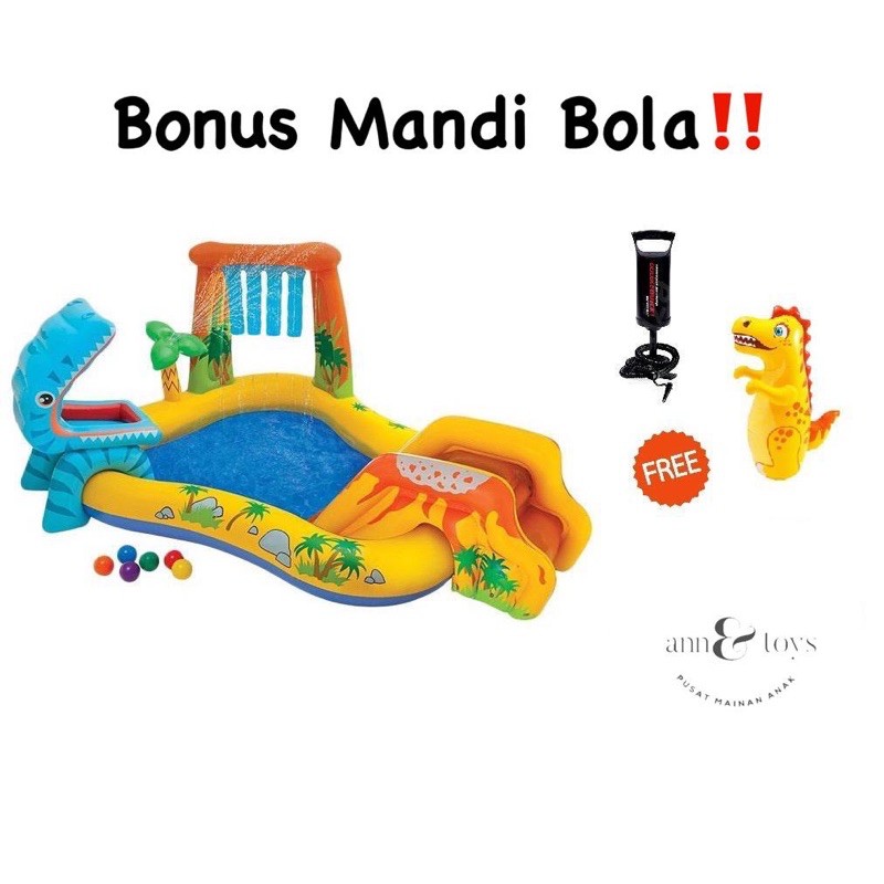 Intex Kolam Renang Prosotan Dinosaurus Play Center
