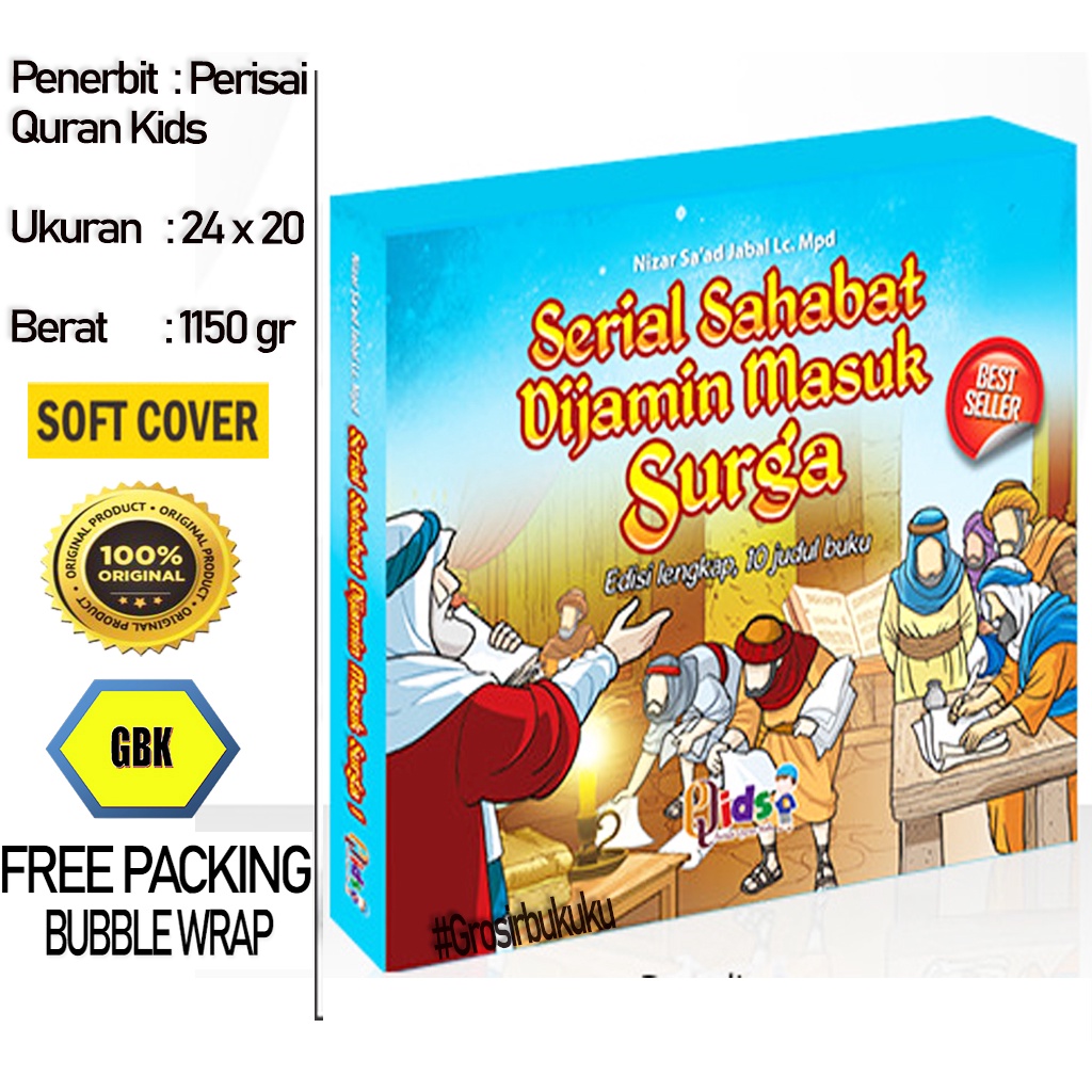 Buku Anak Islami | Serial Sahabat Dijamin Masuk Surga Lengkap (Isi 10 Buku) - Perisai Quran Kids