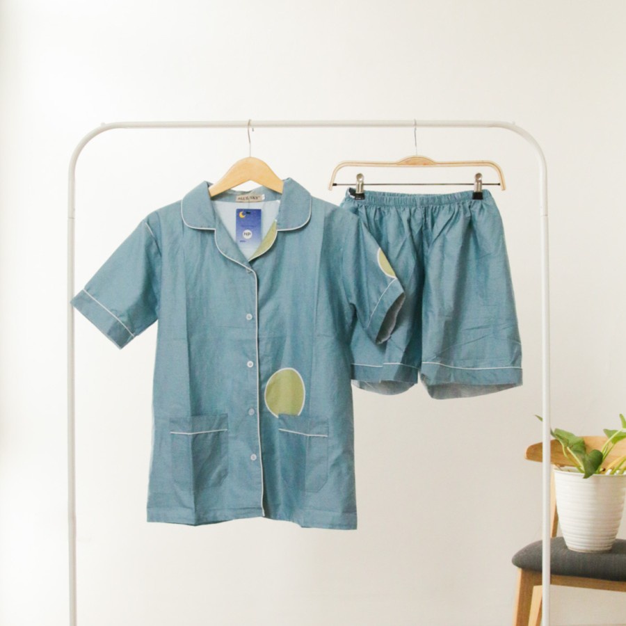 BAJU TIDUR PIYAMA KATUN JEPANG ORI/ TENNIS BALL/ Celana Pendek