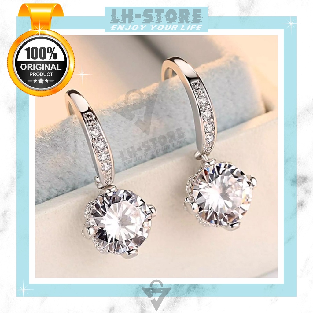 ANTING WANITA KOREA MODIS MASSA KINI MODEL JUMBAI KRISTAL PUTIH [AX-01]