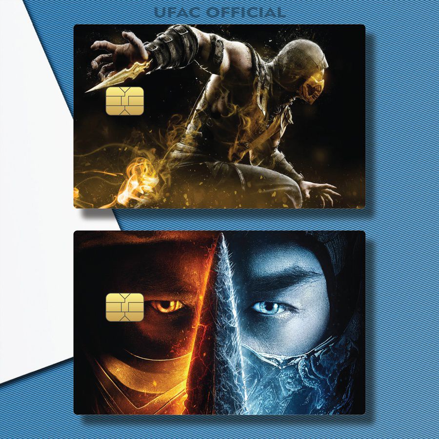 STIKER CARD GAME PEMAIN PEMERAN MORTAL COMBAT WSDPE/9BC2K/ STICKER KTP MORTAL COMBAT LOGO / KTP POPU