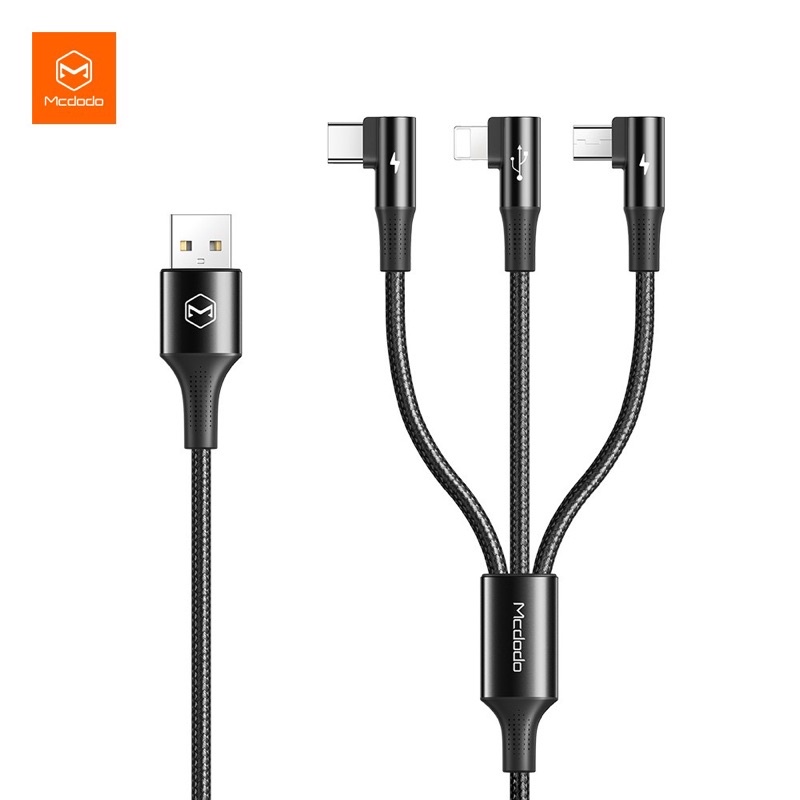 Kabel Data Gaming 3 in 1 MCdodo CA-888 Type C + Lightning + Micro USB 3A