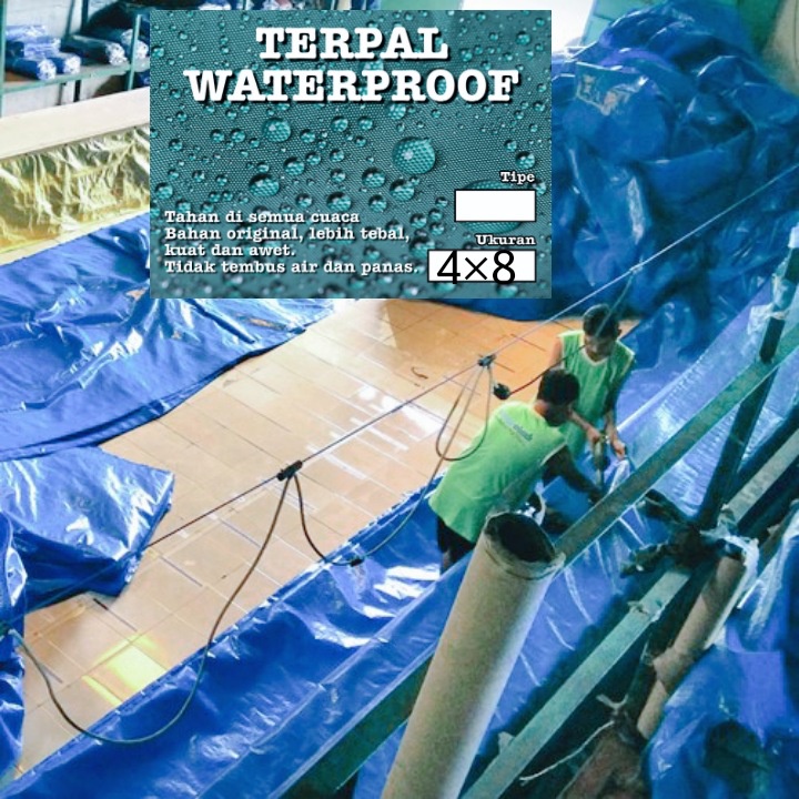 TERPAL 4X8 WATERPROOF BAHAN KUAT TAHAN PANAS JUGA HUJAN