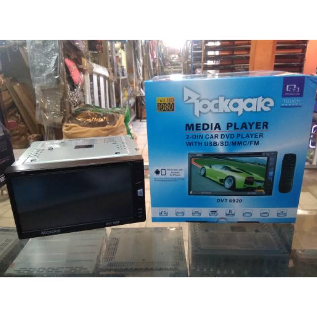 Doubledin rockgate dvd tv autolink touchscren headunit audio mobil