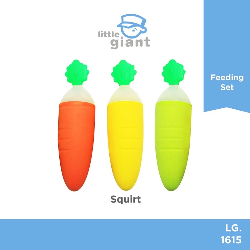 Little Giant Botol Sendok Makan Bayi MPASI Squirt Feeder/Baby Bottle Spoon Soft Squeeze LG1615