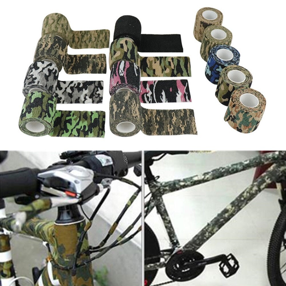 YGRETTE - Camouflage Camo Retractable Tape Hunting Survival Kit / Lakban Ajaib Pelindung Frame