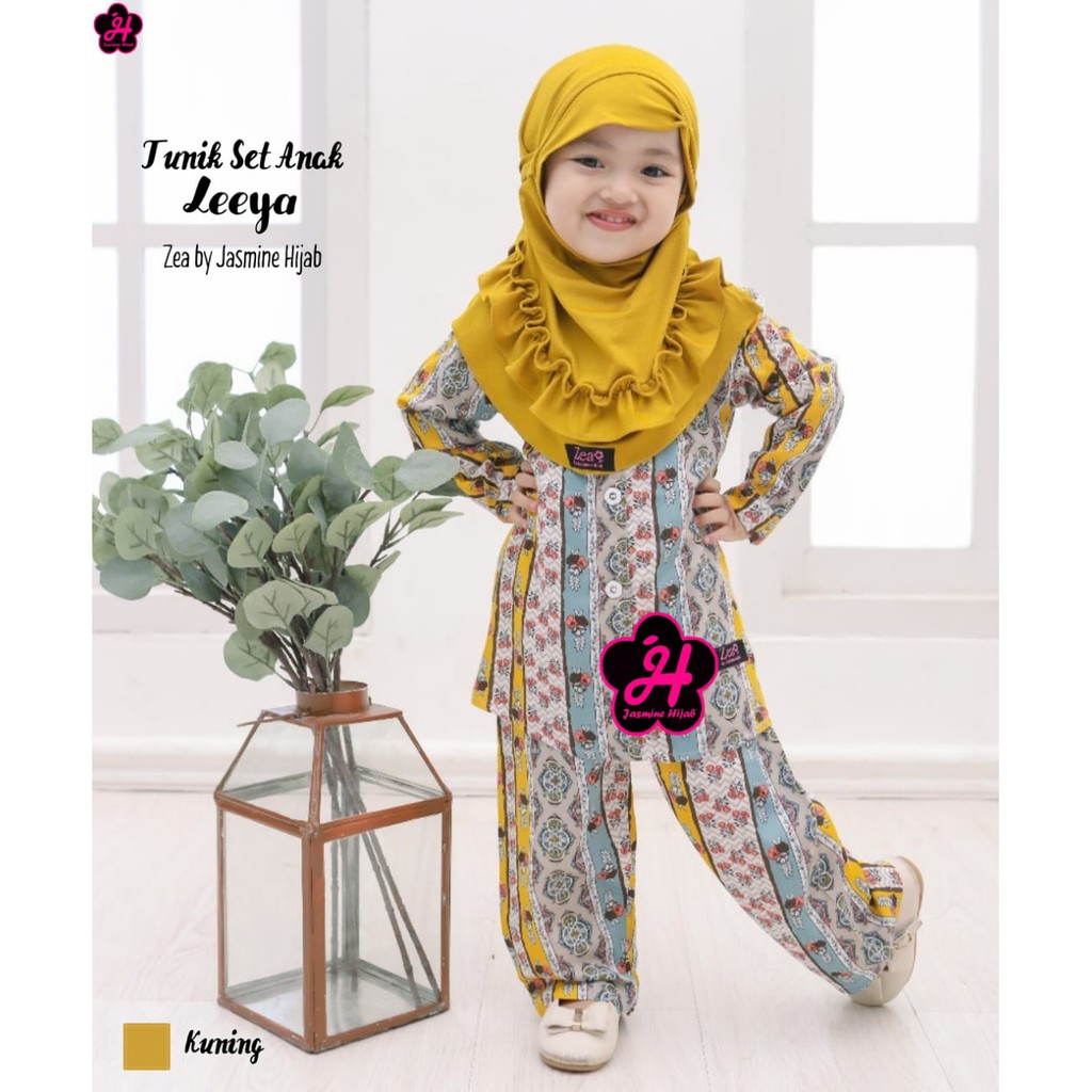 SET TUNIK LEEYA by ZEA JASMINE HIJAB| GROSIR SET TUNIK ANAK MURAH| GROSIR GAMIS ANAK MURAH