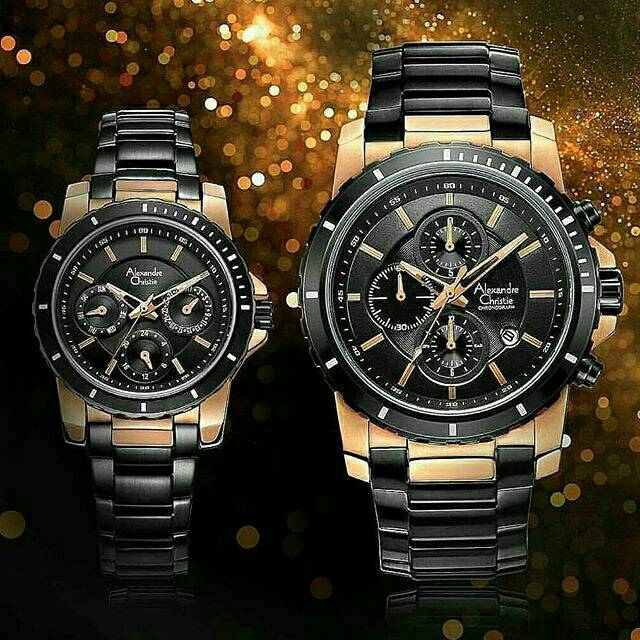 Jam Tangan Alexander Christie AC 6141 Couple Tali Stainless Mesin Baterai Original
