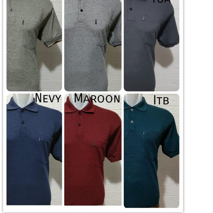 Liso wear - Kaos kerah pria polo shirt saku dewasa baju atasan kaos bapak bapak jumbo lengan pendek