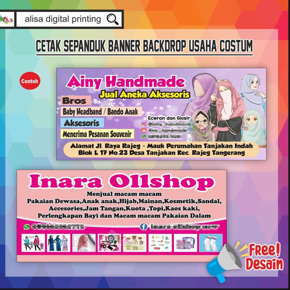 Contoh Desain Banner Hijab Diary Hijaber