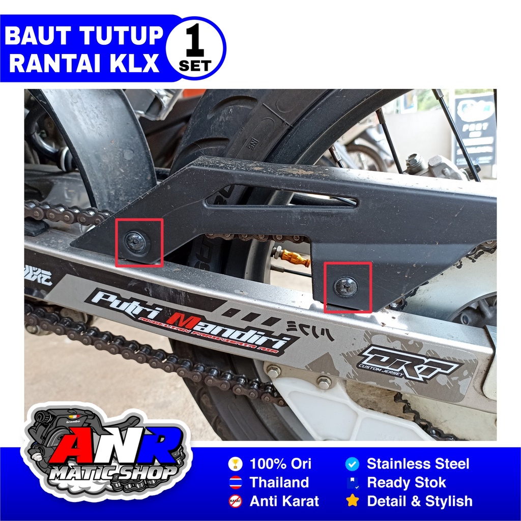 Baut Probolt Tutup Rantai KLX 150 Probolt Stainless Heng Thailand