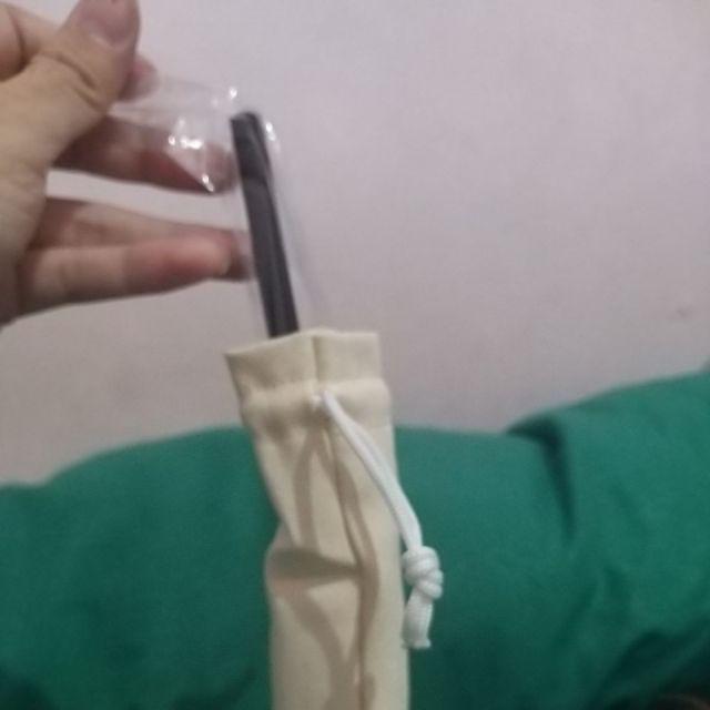 Full Set Bobba Glass Straw / Paket Sedotan Bobba Kaca