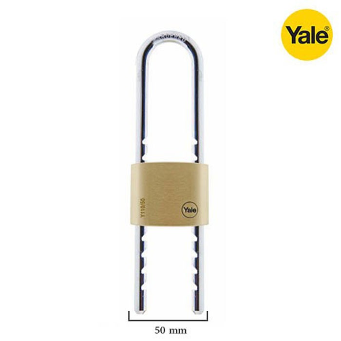 Yale Y110-50-155-1 Classic Solid Brass Adjustable Shackle Padlock 50mm Gembok