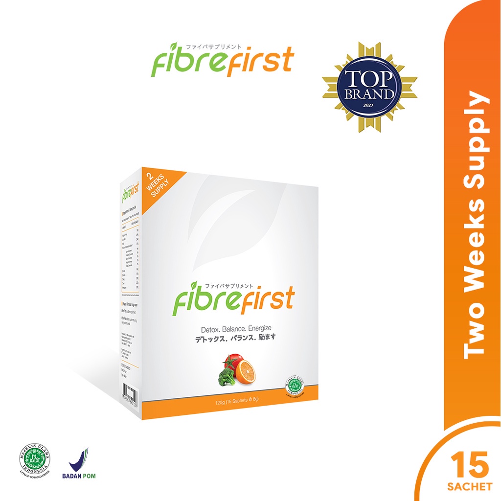 FibreFirst Minuman Diet &amp; Detox Suplemen Kesehatan isi 7 sachets /15 sachets (Buy 1 get Tumbler )