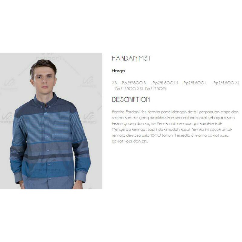 KEMKO FARDAN mst RABBANI KEMEJA MUSLIM ORIGINAL