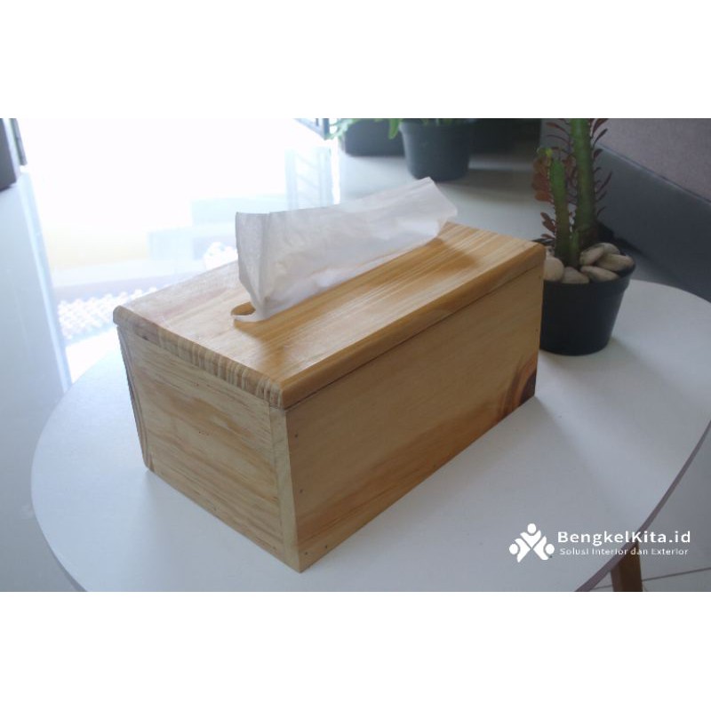 PINE WOODEN TISSUE BOX(FULL WOOD)/TEMPAT TISU KAYU FULL KAYU/KAYU PINUS JATI BELANDA/KAYU OVEN.