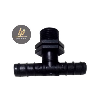 Pipa Konektor T Drat - sambungan selang uniring 16*25mm