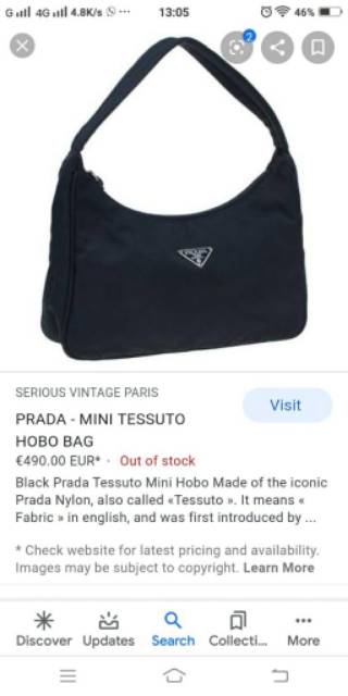 prada mini tessuto hobo