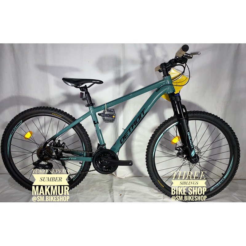 SEPEDA GUNUNG UNITED DETROIT SV 27.5 INCH GREEN