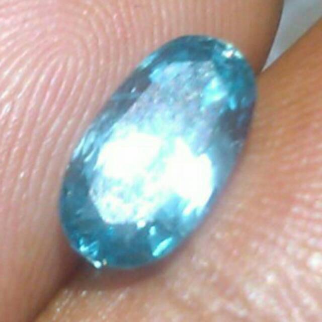 NATURAL BLUE ZIRCON YAKUT BIRU ISTIMEWA FULL LUSTER ORIGINAL ASLI ALAM