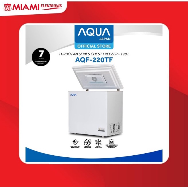 Chest Freezer AQUA 203 Liter AQF-220TF / Freezer Box AQUA AQF220TF