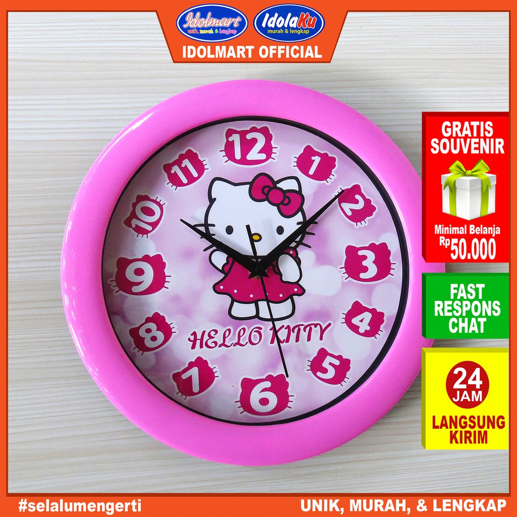 IDOLMART Jam Dinding Karakter / Jam Dinding Analog / Jam dinding ukuran 30cm Berkualitas Idolmart Surabaya