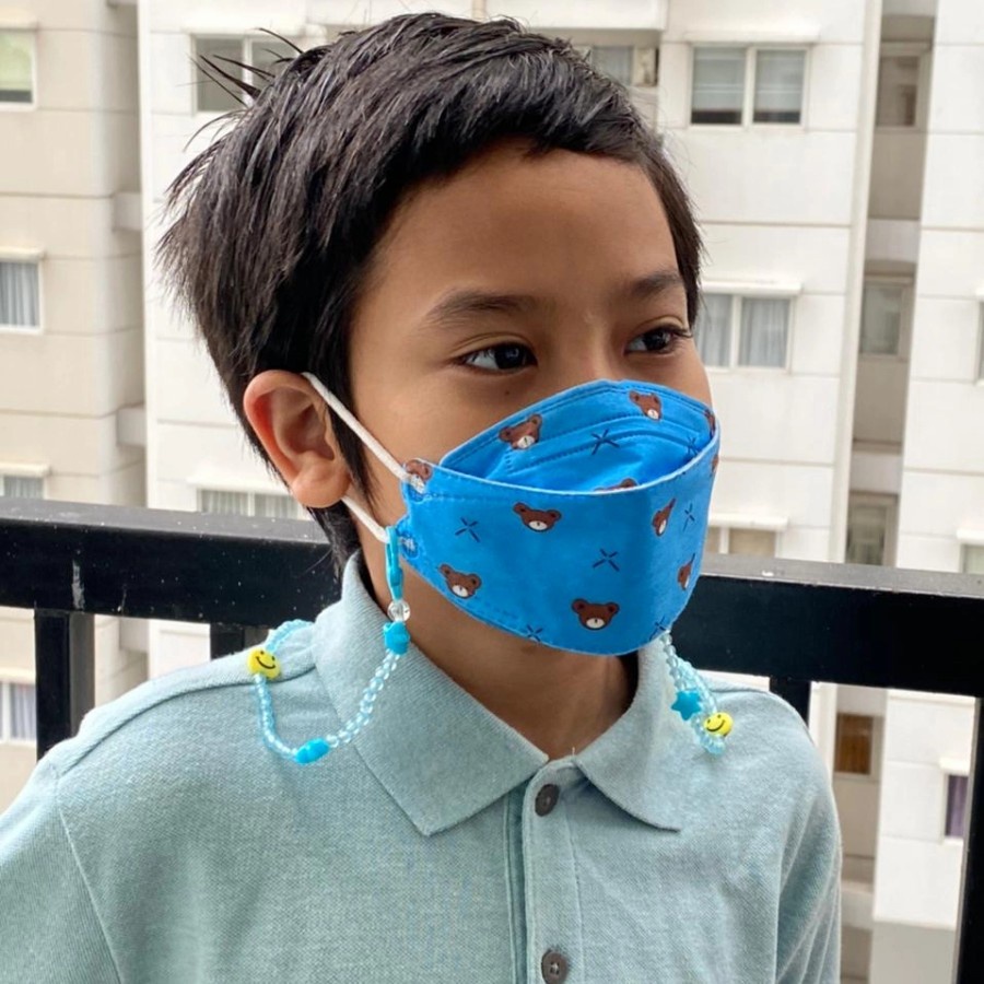 kalung masker anak laki, gantungan masker anak laki, tali masker anaka laki