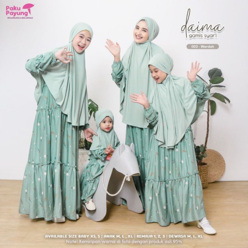 Gamis Anak Dan Ibu Daima Paku Payung
