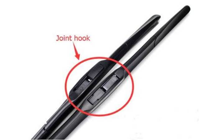 WIPER HYBRID PREMIUM CAR UNIVERSAL SEMUA MOBIL MODEL HOOK HARGA 1 PCS KLIK SESUAI SIZE MOBIL - HB