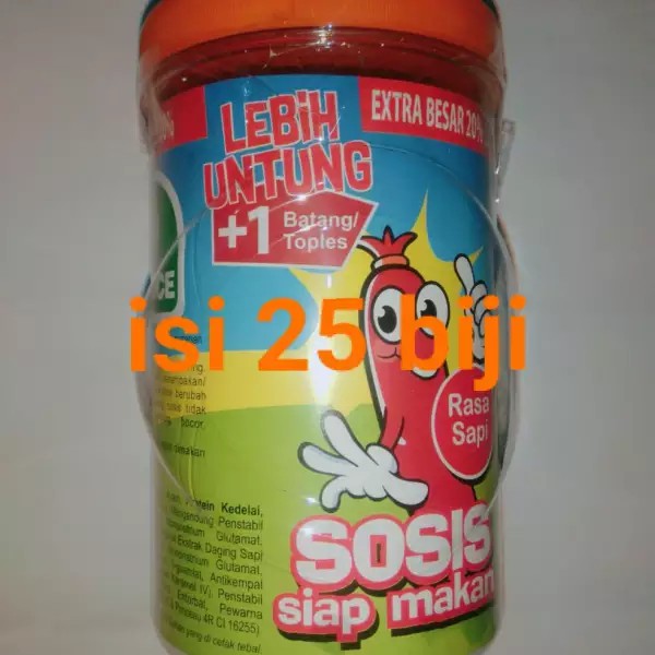 Sosis So Nice rasa sapi satu toples isi 25 biji