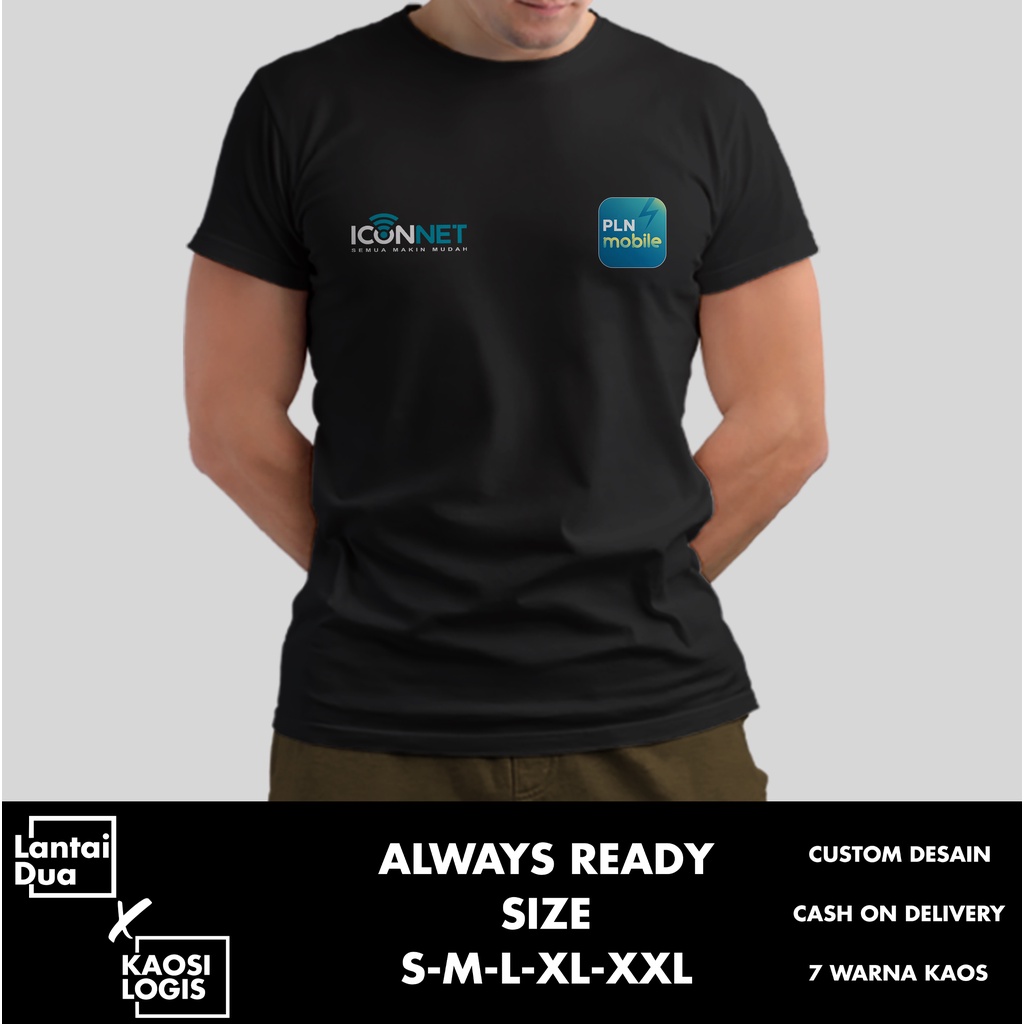 Kaos Iconnet PLN dan PLN Mobile Peduli Internet Indonesia - Kaosilogis