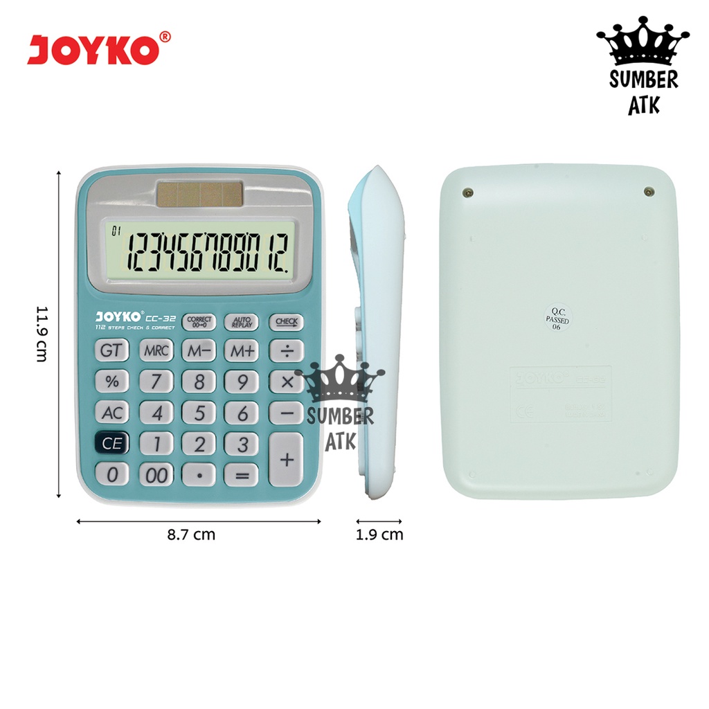 

SIS Kalkulator Joyko CC-32 / 12 Dits / Check Correct / Calculator