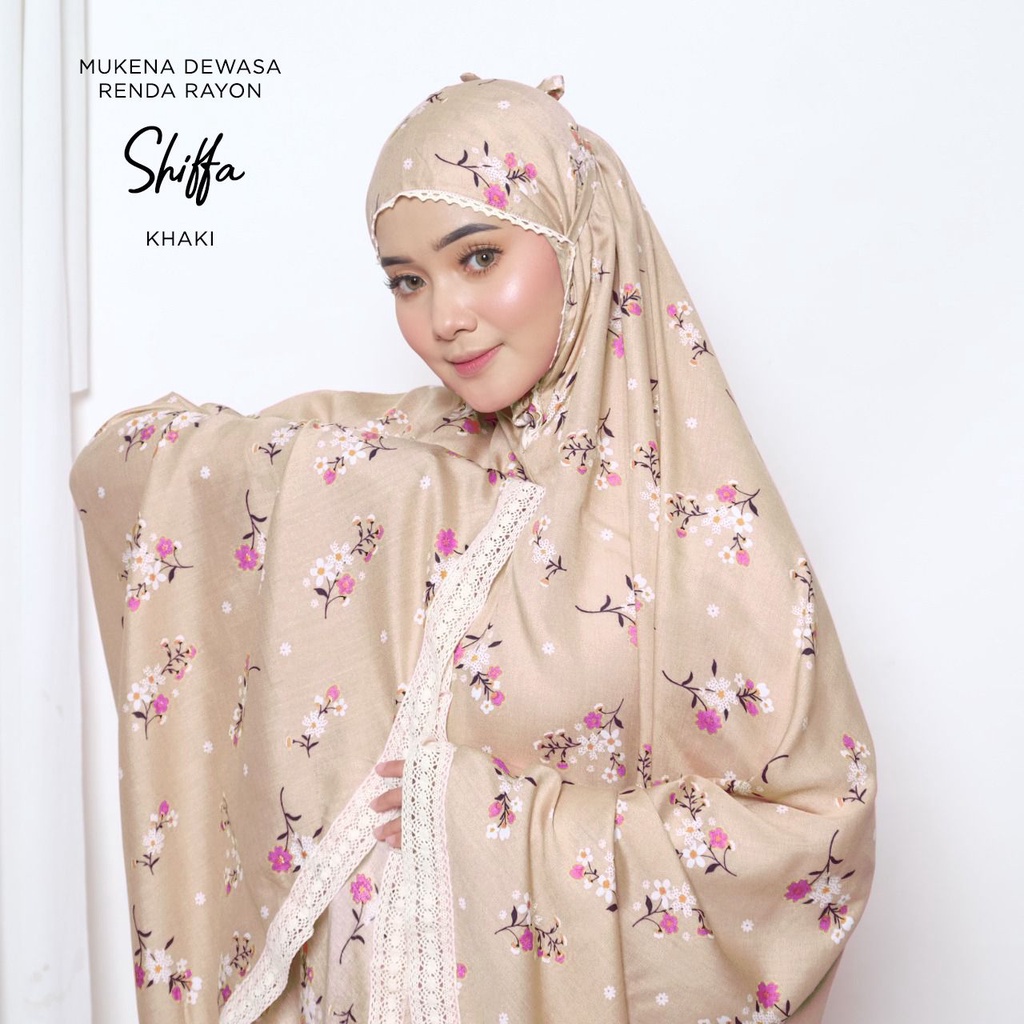 PUSAT MUKENA TASIK - MUKENA DEWASA RENDA RAYON MOTIF SHIFFA