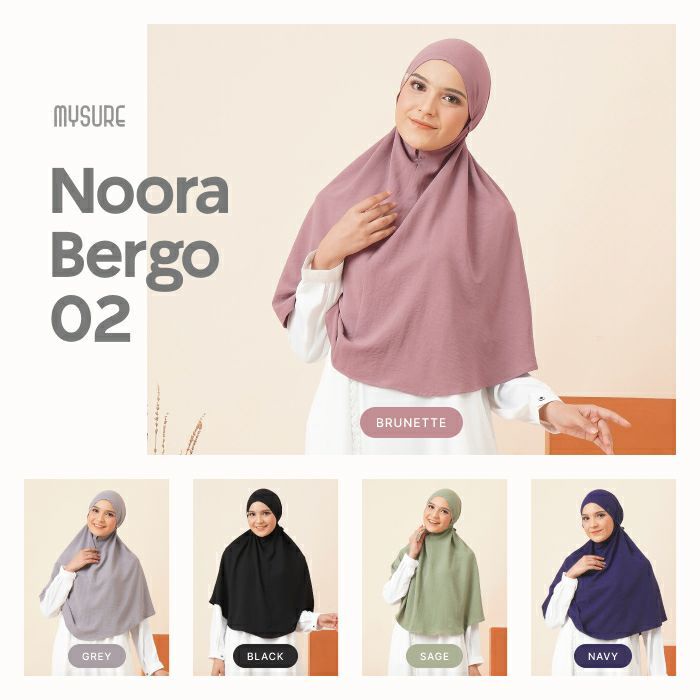 Hijab Instan Wanita Bergo Simpel Terbaru Noora Bergo 02 By Mysure