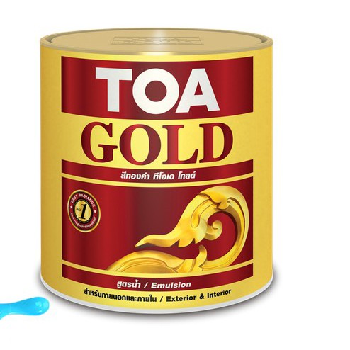 CAT GOLD TOP COAT TOA PAINT INDONESIA CAT INTERIOR/EXTERIOR - MIRACLE GOLD, 236,59 ML