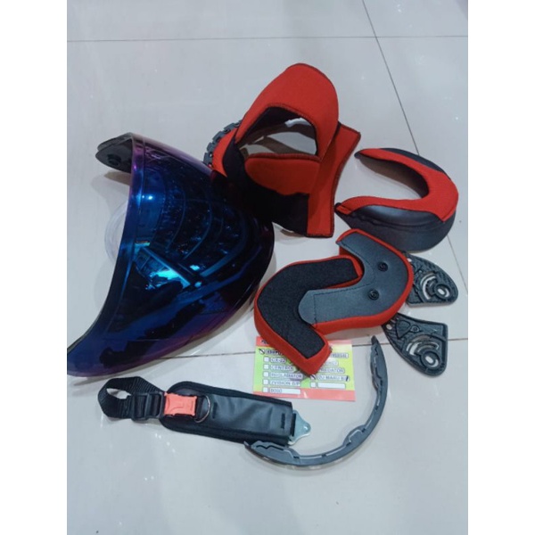 Fullset Busa helm Kyt dj maru kancing plastik + kancing besik + Kaca helm kyt dj maru kancing plastik